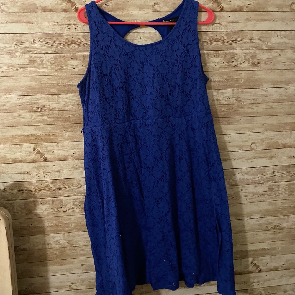 Blue lace dress